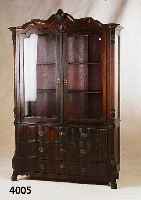 Vitrine, Holland, um 1900, Eiche massiv, Eichefurnier, dunkel patiniert, original Besch lÄge, Korpus Weichholz, Arbeitsteile Eiche, ...