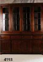 BÜcherschrank, sog. Bibliothek, Elsaß/Lothring en, Eiche massiv, Oberteil verglast, Spros- senfenster z.T. in FrÜhbarockstil, TÜren kas- ...