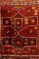 Karabagh, Rußland, um 1920, Wolle auf Wolle, ca. 129 x 121 cm, Ehz 3