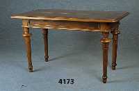 Schreibtisch, deutsch, um 1900, Korpus Nuß- baum und Weichholz, FrÜhbarockstil, Beine z.T. 8-fach facettiert, leicht verlaufend, schÖne ...