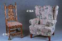 2 StÜhle, deutsch, um 1925/35, Eiche massiv, sog. FlÄmischer Barock, Schnitzerien aus dem Vollholz, Bildhauerarbeiten, Dastellung von Adam und ...