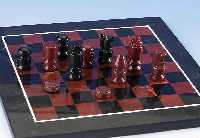 Schachspiel aus Jaspis, Schachbrett und Spielfiguren aus schwarzem u. rotem Jaspis, geschliffen und poliert, Figurenh. ca. 7 - 40 mm, Brettmaße ...