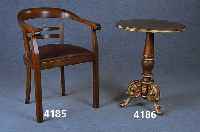 Schreibtischstuhl, deutsch, Eiche massiv, RÜckenversprossung, strenger Jugendstil, Sitz- bezug Leder, sekundÄr, leichte Gebrauchsspuren , ca. ...