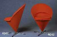 EistÜtensessel, deutsch, Entwurf 1952, Panton, AusfÜhrung aus der Zeit, original Zustand, orangefarbene BezÜge, Altersspuren, in diesem Zustand ...
