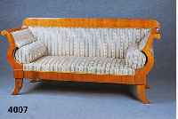 Sofa im Biedermeierstil, Korpus Weichholz, Kischbaum massiv, Kirschbaumfurnier gespiegelt , nach dem Vorbild von 1830/40, wohnfertig, elegant, ...
