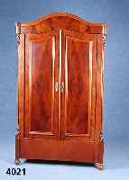 Kleiderschrank, deutsch, um 1880/90, GrÜnder zeit, Korpus Weichholz, Pyramidenmahagonifur- nier gespiegelt, schÖne durchgehende Maserung, ...