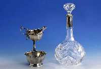 Teeset, 925er silber, England 1911, Sheffield, im viktorianischem Stil, best. aus: Sahnegießer und Zuckerschale, total ca. 265 g, Rand gewellt
