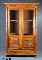 Vielzweckschrank, deutsch, um 1890, GrÜnder- zeit, Korpus Weichholz und Eiche, Eichefurnier , aufgesetzte Leisten, 3-fach gestuft, teil- weise ...