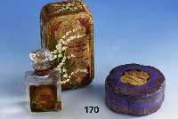 Konvolut, 1 x ParfÜmflakon mit Schachtel, 1 x Puderschachtel, Frankreich, Paris, Roger & Gallet, um 1900, einer der berÜhmte- sten ParfÜmerien ...
