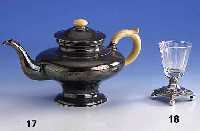 Kanne, Metall versilbert, nach 1840, JÜrst & Co. Berlin, Griff und Deckelknauf Elfenbein mit Rissen, H. ca. 17 cm, sammelwÜrdig, selten