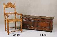 Stuhlsessel, deutsch, um 1890, Eiche massiv, FlÄmischer Barock, im Stil von 1720/30, reich gedrechselt, Armlehnen in Veltuten auslaufend , mit ...