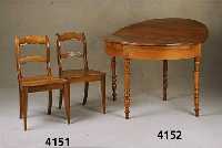 2 StÜhle, sÜddeutsch, um 1850, SpÄtbieder- meier, Nußbaum, Buche und Esche, massiv gear- beitet, restauriert, poliert, wohnfertig, ca. ...
