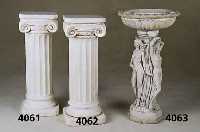 ZiersÄule, Italien, Keramit, mattiert, dorischer Abschluß, SÄulenschaft kanneliert, praktisch, vielfach verwendbar, ca. 81x30x30 cm