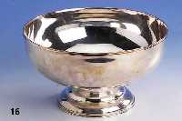 Fußanbietschale, 800er Silber, Rand mit Rillendekor, sonst glatt, H ca. 12 cm, D ca. 23 cm, ca. 485 g