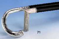 Konvolut 2 SpazierstÖcke, deutsch um 1900/10, 800er Silber, 1 x graviert, 1 x leicht floral verziert, SchÜsse Rot- buche, L. ca. 85 bzw. 88 cm