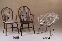 2 Sessel, deutsch, Entwurf 1952, von Harry Bertoia, ursprÜnglich mit Sitzkissen, in der Literatur vielfach abgebildet, sammelwÜrdig, museal, ...