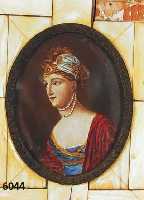 Miniaturmalerei, deutsch, um 1900, Rahmen Elfenbein, Portrait einer Dame, feine qualitÄtvolle Malerei, feines Inkarnat, hohe Stofflichkeit, ca. ...