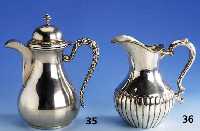 Wasserkrug, 900er Silber, ca. 375 g, bauchige Form