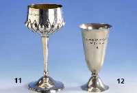 Pokal, Wien um 1915/16, 800er Silber, Hammerschlagverzierung, Meistermarke Sturm, Wien, reine Handarbeit, spÄter Jugendstil, im Stil der Wiener ...