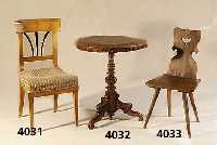 PfeilerschrÄnkchen, deutsch, um 1840, 2-schÜbig, Kastenfassung, Wurzelnußfurnier, durchgehendes Furnierbild, minimal beschÄdigt, Platte im ...