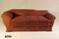 Sofa, deutsch, um 1935/38, asymetrische Anordnung, original Bezug und Polster, mit Staufach, leichte Gebrauchssuren, leicht ange- schmutzt, ...