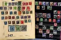 Bayern, interessante Sammlung auf alten Alben- blÄttern, mit 14 Werten der Quadrat-Ausga- ben beginnend, Hauptgewicht und umfangreich die ...