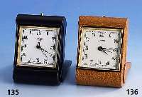 Reiswecker Luxor, Handaufzug, braune Ledergeh., ehem. unverb. Preisempf. EUR 767.-