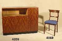 4 StÜhle, England, um 1860, victorianisch, Gestell massiv Palisander !!!, ausgesuchtes Holz, Lehne geschweift und gerieft, Verspros- sung mit ...