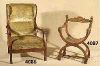 Ohrenbackensessel, deutsch, um 1850/60 SpÄtbiedermeier, Rahmen massiv eiche, Polster- ung aus der Zeit und intakt, Mohairbezug 60er Jahre, ...