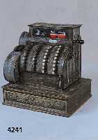 Kasse, deutsch, um 1910, National, Kasten Holz, Gelb-/Weißguß, klassizistische Ornamen- tierung, Mechanik ÜberprÜft, Gebrauchsspuren, ca. ...