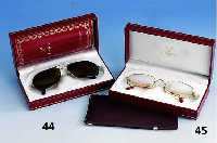 CARTIER-Sonnenbrille, Modell Orsay, PlatinausfÜhrung, sign. Cartier 58 15 und 135, Orig. Etui und Papiere