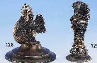 Schachfigur "Springer", deutsch um 1880/90, Silber gepr., teilvergoldet, feiner Guß, Rokokostil, Fortuna und Meeresmotive mit GÖttin ...