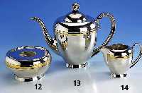 Rechaud, VILLEROY & BOCH, 925er Silber, Serie PALOMA PICASSO, ca. 398 g, zeitlose, glatte Form, teilvergoldeter Zierstreifen, sehr elegant, H ca. ...