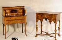 Konsolenschrank, England, Korpus Weichholz, Wurzelnußfurnier gespiegelt, Beine gedrechselt und verschrÄnkt, Buche massiv, im Stil des ...