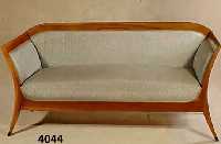 Biedermeierstilsofa, sÜddeutsch, um 1910/12, Jugendstil, Korpus Weichholz, ausgesuchtes Kirschbaumfurnier, feine Maserung, FÜße dezent ...