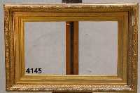 Prunkbilderrahmen, deutsch, um 1890/1900, Renaissance- und Barockeinfluß, Perlleistver- zierung, 6-fach getreppt, mit aufgesetzten Leisten, ...