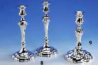 Kerzenleuchter, 925er Silber, Meistermarke Gayer, SchwÄbisch-GmÜnd, Barockstil, gefÜllt, H ca. 22 cm