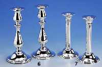 Kerzenleuchterpaar, 925er Silber, Fuß gefÜllt, gebauchte Form, H ca. 21 cm, Handarbeit
