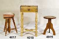 Hocker, deutsch, um 1870, Buche massiv, reiche Drechselarbeit, Fuß versprosst, Mittel- sÄule, Spindel Eisen, Polster und Bezug sekun- dÄr, H. ca. ...