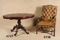 2 Stuhlsessel, deutsch, im Stil von 1930/35, hergestellt um 1950, Gestell Buche und Nuß- baum massiv, Lederbezug, Gestell Buche und Nußbaum ...