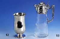 Bechervase, deutsch, 830er Silber, wohl Weinreb, Hanau, 50/60er Jahre, H ca. 17.5 cm, ca. 290 g