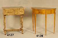 Konsolentisch, Biedermeierstil, Kirschbaum massiv, nach altem Vorbild von 1820/30, mit Schublade, gute Verarbeitung, unter Verwendung alter Teile, ...
