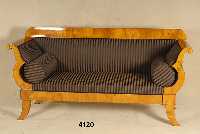 Sofa, im Biedermeierstil, Korpus Weichholz, Kirschbaum massiv, Kirschbaumfurnier, z.T. gespiegelt, nach Vorbild von 1830/40, wohn- fertig, ...