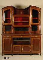 Hochherrschaftlicher Prunkaufsatzschrank, Belgien, um 1900/05, Korpus Eiche und Buche massiv, verschiedne EdelhÖlzer, komplett auf Rahmen ...