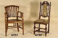 4 ArmlehnstÜhle, England, im sogenannten Kolonialstil, nach dem Vorgeld von 1880/90, Teakholz massiv, versprosst, wuchtig elegant, stabil, ca. ...