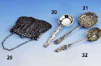 Abendtasche, Frankreich um 1900, 800er Silber, Gingko-Blattdekor, guter Zustand, B 12.5 cm, L. ca. 12 cm