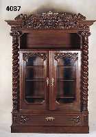 Vielzweckschrank, deutsch, um 1910/12, sogenannter Danziger Barockstil, Korpus Weich- holz/Hartholz, grÖßtenteils auf Rahmen gear- beitet, Eiche ...