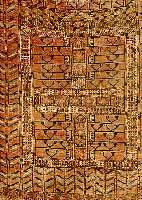 Engsi fragment, um 1890, Wolle auf Wolle, ca. 114 x 113 cm, EHZ: 5