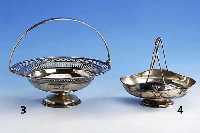 Henkelanbietschale, Italien ca. 70er Jahre, 800er Silber, nach dem Vorbild von 1910, Ba- rockstil, Gew. ca. 285 g