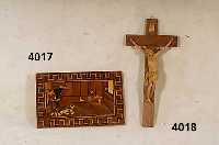Kreuz, deutsch, 1943, Linde und Eiche massiv , Schmerzensmann in Art des 11. bzw. 13. Jhds. , KÜnstler: Schreinerei Reime, Wurzelauer, Unikat, ...
